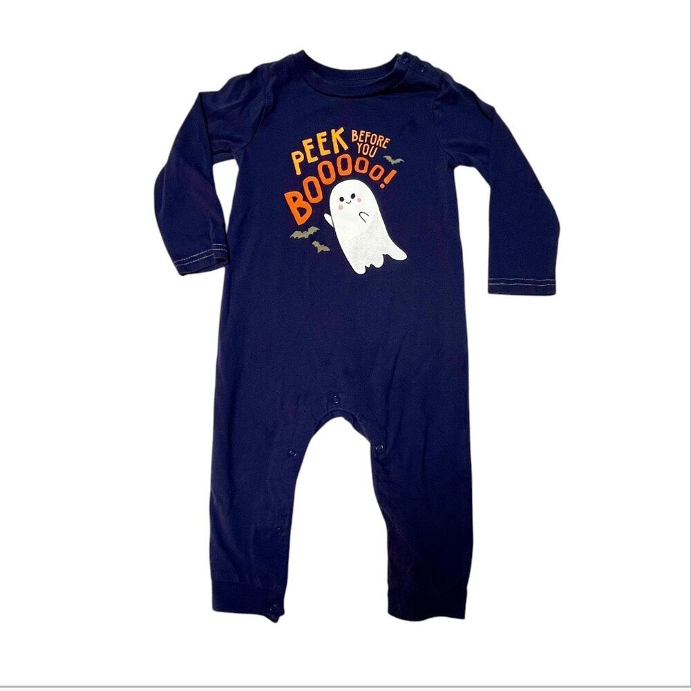 Peek Ghost Halloween Romper Outfit 12-18m